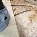 Plateau en chêne réalisé avec la défonceuse