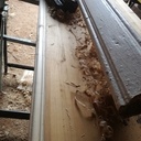 Raccord de plinthe au bouvet d'époque