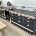 Établis et aménagement du nouvel atelier