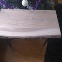 Etagère bois avec écorce