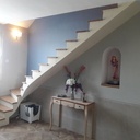 Marches d'escalier bois sur escalier béton