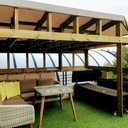 Pergola de terrasse en lames de terrasse