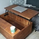 Table basse relevable style indus