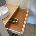 Meuble de salle de bain en frêne + Miroir