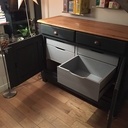 Ancien buffet restauré et aménagé pour une cuisine