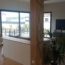 Habillage poteau + meuble rangement jeux