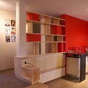 Cloison bibliothèque et rangements