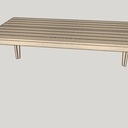Grande table en bois massif