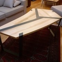 Table basse bois et acier