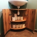 Meuble d'angle lavabo toilettes