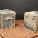 Paire de Malle  a  chapeau  en " Pierre"