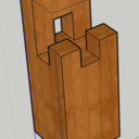 Détail d'un pied milieu du lit