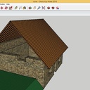 Charpente ancestrale à faîtage décentré et sarking