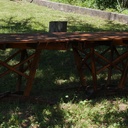 Tables d'extérieur en douglas flammé