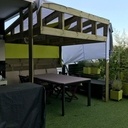 Pergola de terrasse en lames de terrasse