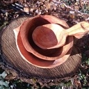 Bol aux gouges, herminette et paroir et autres bols