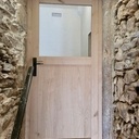 Porte vitrée. Châtaignier.