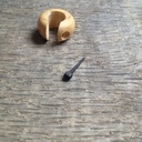 Boucle d'oreille buis et ébène