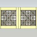 Porte de dressing en kumiko