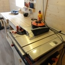 Vue du dessus affleurant avec l'établi