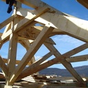 Charpente villa 4 pans