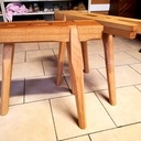 Paire de bancs de sciage démontables, tout à la main