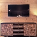 Buffet enfilade noie et vieux bois