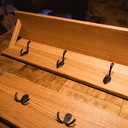 Accessoires pour entrée - porte manteaux et banquette en chêne d'amérique