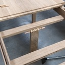 Table avec allonges en bois