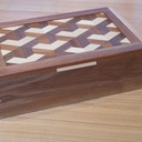 Boite à thé marquetée