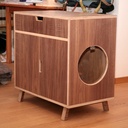 Meuble litière pour chat