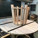 Table d’extérieur avec pied central