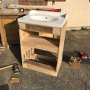 Meuble vasque en bois de palettes
