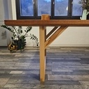 Table en sapelli et hêtre