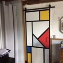 Porte bois métal coulissante