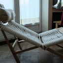 Chaise en drisse de drapeau à la Hans Wegner