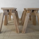 Tabourets (bois de fil/bois de bout),  2015,  chêne