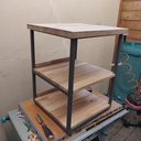 Console roullante chêne et acier