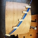 Maquette escalier débillardé à limon central