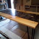 Table basse rivière des Bauges