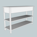 Console trois tiroirs