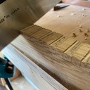 Chaise en chêne et noyer