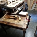 Restauration petit bureau Noyer et placage