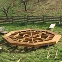 Une terrasse octogonale pour notre tente sibley