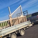 Escalier quart tournant hêtre.