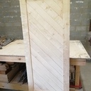 Porte coulissante en bouleau