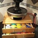 Support Cafetière Merisier