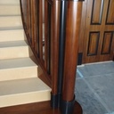 Habillage escalier beton depart courbe et à double révolution