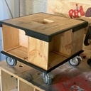 Table basse (à base de caisses de vin)