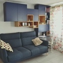 Bibliothèque peinture et bois